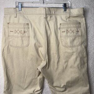 Vintage 70's 80's Levis Men's Western Boot Cut Pants Ivory Beige Size 42x30